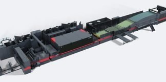 EFITM Nozomi C18000 single-pass, ultra-high-speed LED inkjet corrugated press