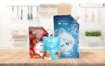 Dow and Menshen bring sustainable design to spouted pouches Spouted pouches made of mono-material films by Dow and Menshen.