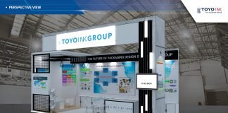 Rendering of PT. Toyo Ink Indonesia's booth at Plastics & Rubber Indonesia 2019