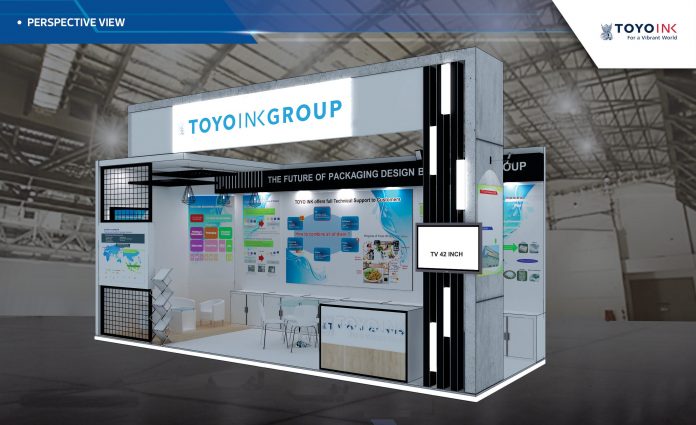 Rendering of PT. Toyo Ink Indonesia's booth at Plastics & Rubber Indonesia 2019