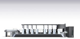 The new Speedmaster drupa 2020 generation – here the Speedmaster XL 106 8-color press with fully automatic printing plate logistics