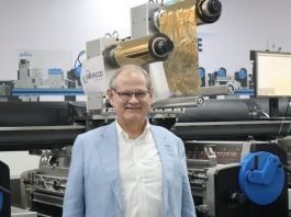 Ferdinand Rueesch at the Heidelberg-Gallus supported Avery Dennision Knowledge Center in Pune in December 2019. Photo PSA