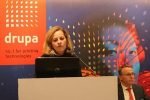 drupa 2021 canceled and goes online as ‘virtual.drupa’ Sabine Geldermann at the drupa 2020 promotion event in 2019 in New Delhi Photo PSA