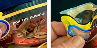 PopPack creates an air bubble that when pressed pops open the flexible pouch Photo PopPack