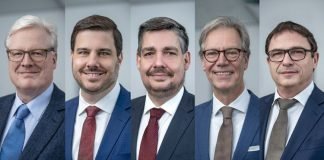 Well equipped for the future: the Koenig & Bauer management team with Dr. Andreas Pleßke as the new board spokesman Photo K&B