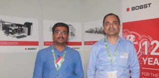 L-R: Somashekara NT, managersales; and Venugoppal Nair, vicepresident of Bobst India