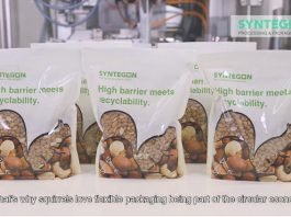 New PE-based high-barrier food pouch designed for recyclability Sustainability: Dow, Syntegon, Comexi, Plastchim-T & Ticinoplast collaborate Together with a value chain team, on 15 July 2021 Dow Packaging and Specialty Plastics, a business unit of Dow announced the successful development of an innovative, polyethylene(PE)- based, high-barrier food pouch, which is not only functional, but designed to enable recyclability in PE-streams. The pouches have been created together with Syntegon, Comexi, Ticinoplast and Plastchim-T. The flexible pouches are made predominantly from a single material – PE. Mono-material pouches are easier to recycle than packaging structures available on the market today, which are made up of multiple materials, each performing a different function. The solution that the team has been able to create enables customers to achieve the necessary functionality provided by those multiple materials – for example, oxygen and water vapor barrier, printability, toughness, stiffness, excellent gloss and clarity – without compromising recyclability. Pierre Hamelink, global account management and sustainability, vertical segment, at Syntegon, commented, “Syntegon is embracing the sustainability challenge towards a circular economy and therefore wants to collaborate with leading brands in the marketplace to offer the best solutions possible to its customers. It’s a big step forward: through this joint solution brands who need a recyclable packaging material with appropriate barrier performance for a range of dry goods, and who do not want to compromise on bag quality and machine speed, now have a tune-able option at hand.” Each project member was able to bring in a unique perspective and experience from decades of packaging processing expertise, which led to the new pouch design being developed to run at speed on existing machinery, delivering high quality at each step of the way and therefore providing a commercially-viable solution to the market. The creation was enabled by the combination of a high-performance, tenter-frame biaxially-oriented polyethylene (TF-BOPE) film developed by Ticinoplast and produced at Plastchim-T, with an enhanced barrier lamination film produced at Dow’s Pack Studios Tarragona. Felip Ferrer, brand manager and business development manager of the offset printing business unit at Comexi, commented, “Designing recyclable, flexible packaging is an essential step towards a circular economy. In addition, using sustainable Electron Beam technology in the printing process allows a 100% reduction of volatile organic compound (VOC) emissions and 40% less energy in comparison with conventional solvent-based printing technologies. This project shows that by connecting our know-how with film suppliers - and our global customers for printing – we can develop more sustainable and recyclable solutions.” High-quality, solvent-free, offset printing was demonstrated on a CI8 press at Comexi where the solvent-free lamination step was also performed. The packaging was created at high speed on Syntegon’s innovative vertical form-fill-seal (VFFS) machinery with an output of 80 pouches per minute, which makes it a commercially viable solution. Paolo Rossi, CEO and mono-material flexible packaging engineer of Ticinoplast, commented, “Stand- up pouches are often the most suitable flexible packaging for solid goods, powders and liquids, in both food and non-food sectors. The possibility to form and fill this PE-rich pouch at a high production rate is a step forward for the market. BOPE is a rising technology and thanks to projects like this, companies can come together and create new polyethylene films that can be customized to achieve the best possible efficiency and viable solutions for consumers.” Aydin Faik, owner of Plastchim-T, commented, “It is really exciting after several years of development to have in-hand pouches entirely based on fully recyclable material where BOPE is the novelty that makes the difference. Mutual efforts of all the participants have brought us here and we are confident that by investing in the first hybrid BOPE/BOPP line, we will manage to develop and present to the market new products for many other applications where recyclability will remain the main focus. The PEoneer BOPE project films are the perfect blend of high performance and enhanced sustainability. The innovative plastic films further support our increasing commitment to finding concrete solutions to enhance and sustain the circular economy and sustainable bioeconomy.” This collaboration is another example of how Dow is working with partners to ensure that flexibles and films, which are currently hard to recycle, are able to be recycled – and to drive game changing innovation to help keep plastic waste from entering the environment. It aligns to Dow’s target to ensure that all of its products sold into packaging applications are reusable or recyclable by 2035. Jaroslaw Jelinek, global marketing manager for oriented PE technologies, Dow Packaging and Specialty Plastics commented, “By working collaboratively with all project members, we’ve been able to accelerate a new offering that has been designed with recyclability in mind from the outset. This is not a concept or a project anymore, this is reality. Our global teams have been working through Pack Studios to bring the success of this PE-based barrier pouch to customers and we can’t wait for them to see it.” As a leading provider of sustainable packaging materials, Dow is committed to driving the adoption of PE- based, recyclable flexible packaging and this joint effort is an important step on this journey. Designing innovative packaging with recyclability in mind from the outset is a key part of Dow’s sustainability strategy and will help lead to a more circular economy for plastics. Dow’s work in this area is enabled by its Pack Studios, where it is using industry-scale testing and production capabilities to accelerate the development of concepts which can be replicated at scale. The design of recyclable, flexible packaging through collaborations such as these are important if the industry is to meet European Union regulations of having 100% recyclable packaging in the market by 2025. See how it was made – Convince yourself of the smooth production of the pouches in this video “Why do squirrels love the circular economy?” General BusinessHigh-barrier food pouch designed for recyclability by Dow, Syntegon, Comexi, Plastchim-T and Ticinoplast