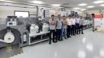 A new Bobst M5 430 press is unveiled at Apex International’s state-of-the-art FlexoKITE experience centre in Sinnar near Nashik, India. Photo Apex