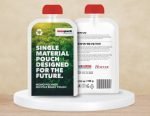 Shown at Pack Expo in end-September, the new 100% recyclable hot-fill pouch collaboratively developed by UFlex, Mespack & Hoffer Plastic Photo UFlex