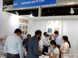 The Packaging South Asia stand M01 at the IndiaCorr Expo and India Folding Carton Show at the Greater Noida Expo Center Photo PSA