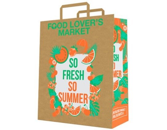 Mondi sustainable paper shopping bags for the customers of Food Lover