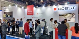 Bobst stand at IndiaCorr Expo 2021 Photo Bobst