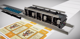 Domino i-Tech StitchLink micro-motor controller technology ensures precise print head alignment enabling seamless print across the full sheet width