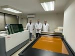 L to R – Christian Mella, Luis Sirhan and Raul Azocar at Siflex Packaging in Santiago, Chile Photo Miraclon