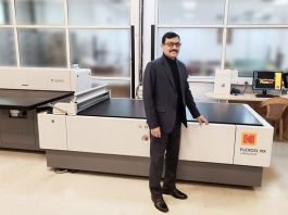 Parwez Izhar, CEO Cylinder Business at UFlex at Noida with the new Flexcel NX system Photo Miraclon