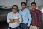 L-R Parag Patel, Parag Koradia, and Sandeep Sharma, directors of Acme Rolltech, with the new ALE engraver at their plant