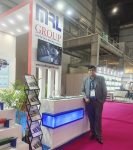 Vipin Bhardwaj, senior marketing manager at MRL Printing Rolls stand. Photo: MRL Printing Rolls