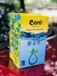 Caro Water in sustainable packaging nutrient-enriched water India’s first eco-friendly nutrient-enriched drinking water is available in Caro Water’s new 5 liters water box. Photo: Caro Water
