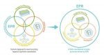 A graphic representation of the role of EPR in the circular economy having two different approaches. Photo: Ceflex