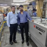 Vasai’s Packeteer acquires new Bobst Ambition 76 A1 folder gluer L to R: Chirag Bhalavat and Parag Ghelani with the Bobst 76 A1 folder gluer Photo by PSA