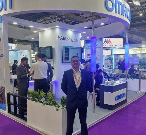 Sameer Gandhi, managing director, Omron Automation India, at Automation Expo 2022. Photo: PSA