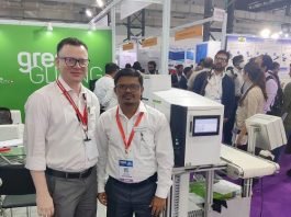 L to R: Sarwat Hassan and Santosh Kadam at the Robatech stall. Photo: PSA
