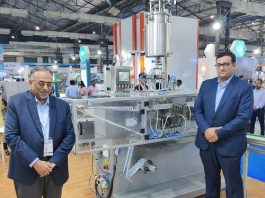 L to R: Ashish Meghani and Karan Meghani of Wraptech Machines at PackEx 2022. Photo: PSA