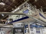 Colines at K demonstrated its 3-meter flat die AllRollEX 3000 cast line each day of the fair between 11am and 3pm producing a 12 micron stretch film Photo Packaging South Asia