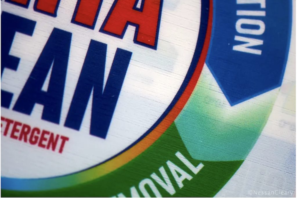 Interpack 2023 Review Part 1 - Fujifilm launches Jet Press FP790 flexible film inkjet press at Interpack 2 Close-up of flexible packaging sample printed on the Jet Press FP790 Photo Nessan Cleary