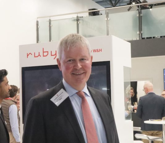 Peter Steinbeck managing partner of W&H at the company's stand at Interpack 2023 in Dusseldorf Photo Packaging South Asia | Windmöller & Hölscher