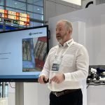 Jeremy Jones Global Marketing director of Domino speaking at the company's Interpack stand Photo Packaging South Asia