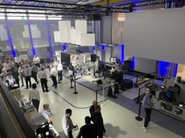 The Gallus One hybrid digital flexo press being demonstrated at the new Gallus Experience Center opened during the 100th anniversary celebrations of the company Photo Packaging South Asia