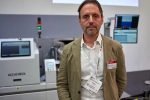 Matteo Cardinotti heads Bobst’s narrow and mid web division at Label Expo Europe in Brussels Photo Nessan Cleary