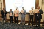 Study Report on the Recycing of Aseptic Packaging released joint by Deepak Mishra joint secretary GOI, Ashok Chaturvedi CMD UFlex, Professor Shishir Sinha DG CIPET and Jeevraj Pillai CSO UFlex Photo UFlex