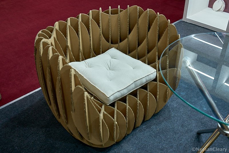 Pamex in Mumbai and narrow web solutions 5 Kongsberg showed off a number of cardboard seats Photo Nessan Cleary