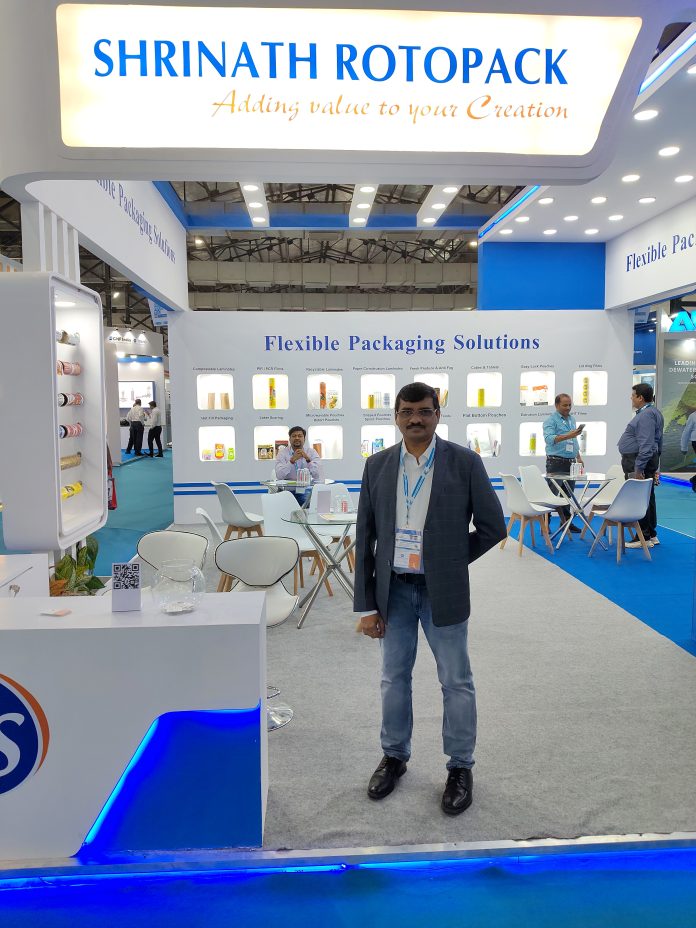 Vinod Kakde, head of Technical Sales of Shrinath Rotopack at Anuga FoodTec