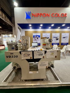 Live demo of Nippon Color’s digital label finisher 1 Nippon