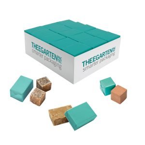 Theegarten-Pactec's new cube packaging solution 1 With the new BHS, cubes, double cubes and tablets can be gently and efficiently packaged. The machine is therefore available in three variants, each with a high packaging output. It can also be extended with the addition of the BLM high-performance cartoning system, likewise developed by Theegarten-Pactec and designed especially for direct connection to the company’s own high-speed machines.