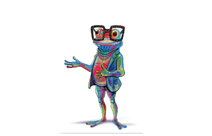 Mr Hopscotch the frog! Official mascot of Flexo Summit Asia 2025