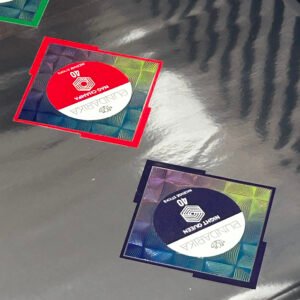 Special security and holographic effects can be creating using the varnish station on the new Epson UV single pass SurePress L-6534VW demonstrated at the company's technical center in Okhla on 20 June 2025 Photo PSA