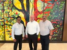L to R: Gurunath Baji, Roy Schoettle and Prasenjit Das of XSYS in Mumbai Photo PSA