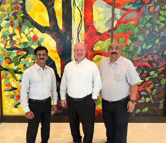 L to R: Gurunath Baji, Roy Schoettle and Prasenjit Das of XSYS in Mumbai Photo PSA