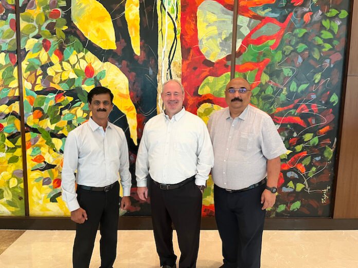 L to R: Gurunath Baji, Roy Schoettle and Prasenjit Das of XSYS in Mumbai Photo PSA