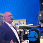 Gallus Five and Gallus Alpha at Labelexpo morning of 16 September 2025 Photo PSA