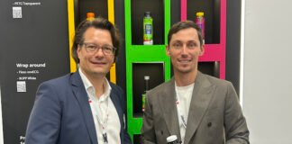 L to R – Christian Zeller, head of marketing BU printing and converting, Bobst and Patrick Graber Marketing Director Product Line Labels, Bobst Photo PSA