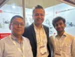 LtoR: Praveen Bansal, Super Plastic, Anuj Sahni W&H, and Aryaman Bansal Super Plastic at the W&H stand at the Elite Specialty Conference on Films and Flexible Packaging September 2025 Photo PSA
