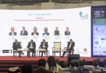 Packaging for sustainability, cold chain efficiency, and export growth (L-R) K. Ravi, founder, Raas Intellisolutions; Ashish Pinto, chief human resources officer, Nesco; Shrikanth Ramamurthy, Parksons Packaging; Sushil Sharma, Sealed Air.