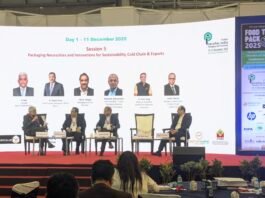 (L-R) K. Ravi, founder, Raas Intellisolutions; Ashish Pinto, chief human resources officer, Nesco; Shrikanth Ramamurthy, Parksons Packaging; Sushil Sharma, Sealed Air.