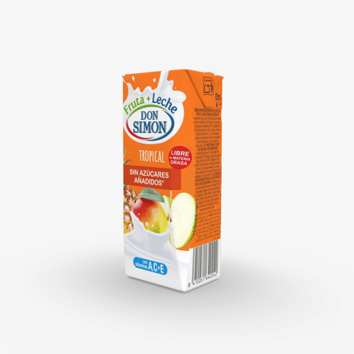 Tetra Brik® Aseptic-Slim Leaf-200 ml - with paper-based-barrier 1 The Tetra Pak Aseptic 200 ml Slim Leaf carton featuring a paper-based barrier for juice, under the flagship Don Simón brand.