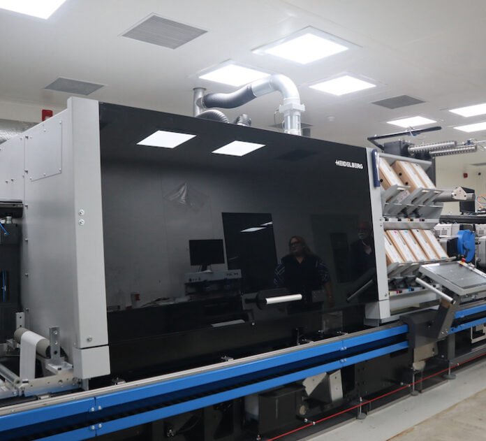 The Gallus One hybrid digital label press at the new Monarch Graphics plant in Noida Photo PSA